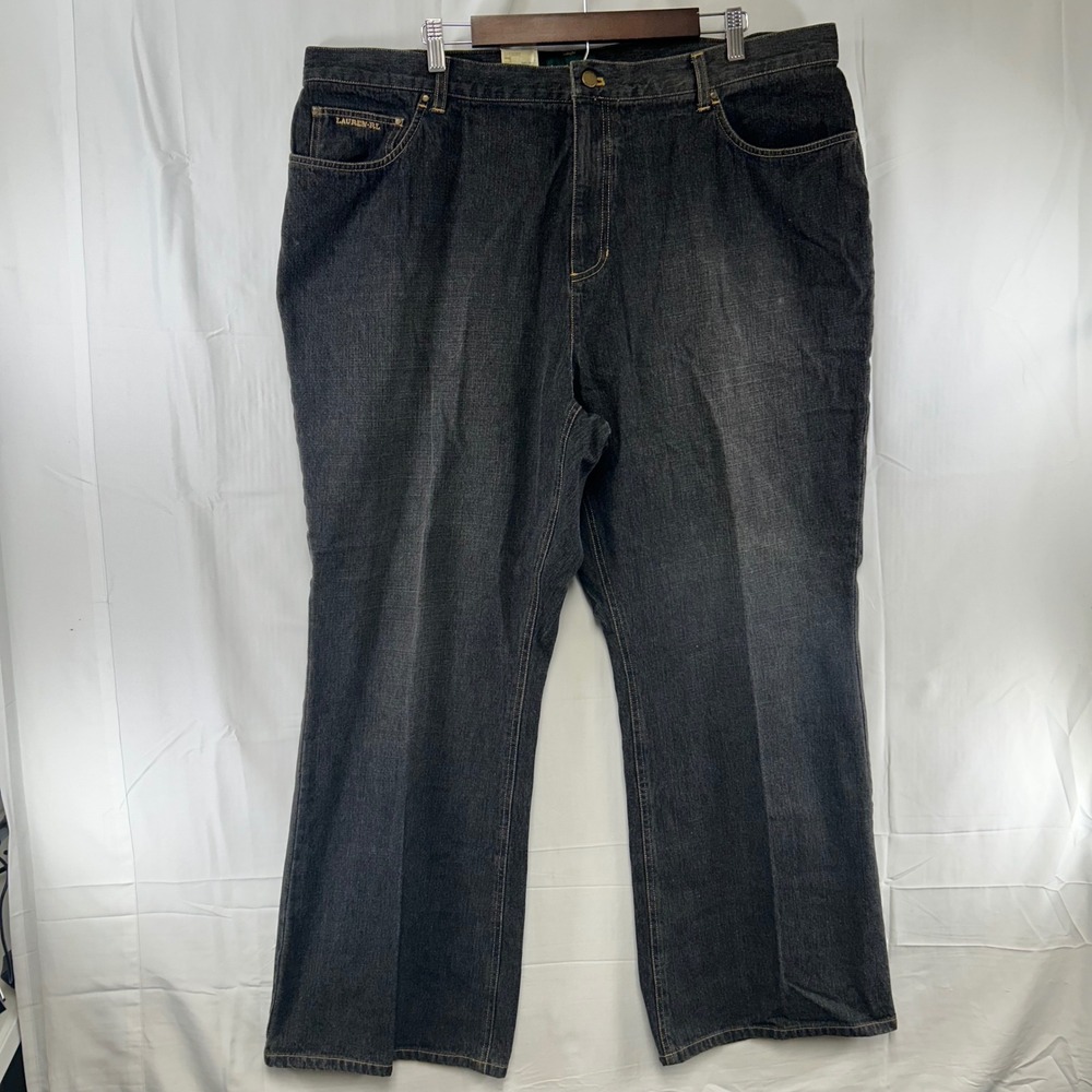 Lauren Ralph Lauren Jeans Women 22W Black Maine Straight Leg Denim